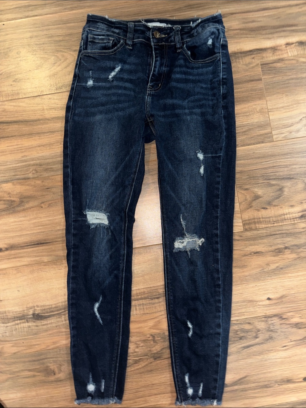KanCan Dark Blue Distressed Skinny Jeans